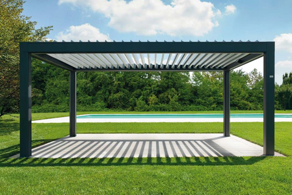 Smart Motorised Louvered aluminium pergola,adjustable roof slats