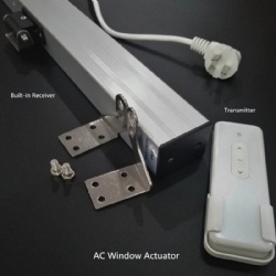 Single chain built-in receiver window opener actuator motor