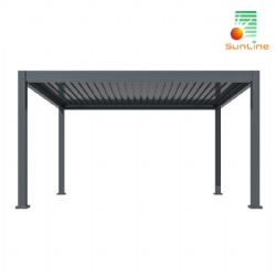 Aluminum roof louvered pergola with adjustable roof slats